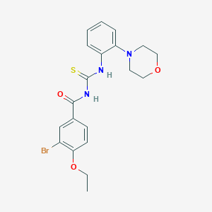 molecular formula C20H22BrN3O3S B3621313 3-(3-BROMO-4-ETHOXYBENZOYL)-1-[2-(MORPHOLIN-4-YL)PHENYL]THIOUREA 