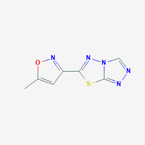 molecular formula C7H5N5OS B362135 6-(5-Methyl-3-isoxazolyl)[1,2,4]triazolo[3,4-b][1,3,4]thiadiazole CAS No. 954837-33-3