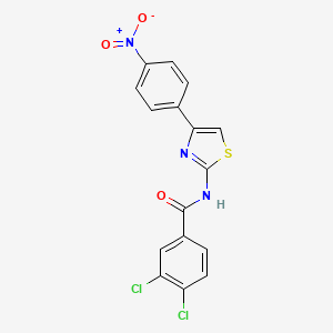 3,4-dichloro-N-[4-(4-nitrophenyl)-1,3-thiazol-2-yl]benzamide