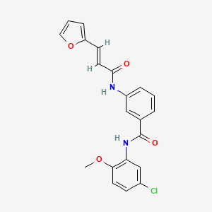 molecular formula C21H17ClN2O4 B3621358 N-(5-chloro-2-methoxyphenyl)-3-{[3-(2-furyl)acryloyl]amino}benzamide 