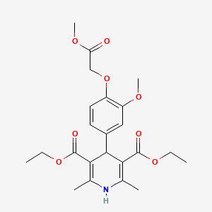 Diethyl 4-[3-methoxy-4-(2-methoxy-2-oxoethoxy)phenyl]-2,6-dimethyl-1,4-dihydropyridine-3,5-dicarboxylate