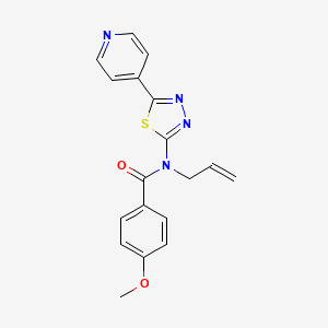 4-methoxy-N-(prop-2-en-1-yl)-N-[5-(pyridin-4-yl)-1,3,4-thiadiazol-2-yl]benzamide