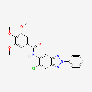 molecular formula C22H19ClN4O4 B3621381 N-(6-chloro-2-phenyl-2H-1,2,3-benzotriazol-5-yl)-3,4,5-trimethoxybenzamide 