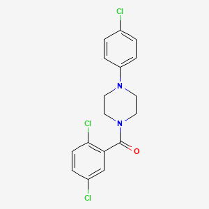 molecular formula C17H15Cl3N2O B3621383 [4-(4-CHLOROPHENYL)PIPERAZINO](2,5-DICHLOROPHENYL)METHANONE 