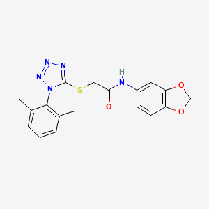 N-1,3-benzodioxol-5-yl-2-{[1-(2,6-dimethylphenyl)-1H-tetrazol-5-yl]thio}acetamide