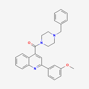 (4-BENZYLPIPERAZINO)[2-(3-METHOXYPHENYL)-4-QUINOLYL]METHANONE