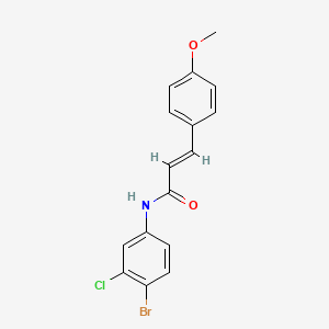 molecular formula C16H13BrClNO2 B3621417 N-(4-bromo-3-chlorophenyl)-3-(4-methoxyphenyl)acrylamide 