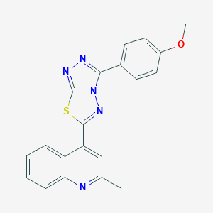 4-[3-(4-Methoxyphenyl)[1,2,4]triazolo[3,4-b][1,3,4]thiadiazol-6-yl]-2-methylquinoline