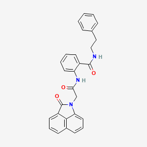 2-{[(2-oxobenzo[cd]indol-1(2H)-yl)acetyl]amino}-N-(2-phenylethyl)benzamide