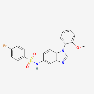 molecular formula C20H16BrN3O3S B3621457 4-bromo-N-[1-(2-methoxyphenyl)-1H-benzimidazol-5-yl]benzenesulfonamide 