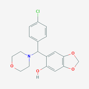 B362148 6-[(4-Chlorophenyl)(4-morpholinyl)methyl]-1,3-benzodioxol-5-ol CAS No. 102616-73-9
