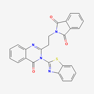 molecular formula C25H16N4O3S B3621486 2-{2-[3-(1,3-benzothiazol-2-yl)-4-oxo-3,4-dihydro-2-quinazolinyl]ethyl}-1H-isoindole-1,3(2H)-dione 