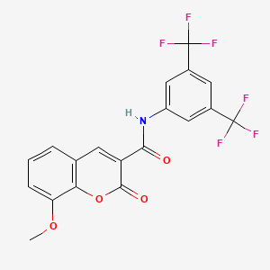 N-[3,5-bis(trifluoromethyl)phenyl]-8-methoxy-2-oxo-2H-chromene-3-carboxamide