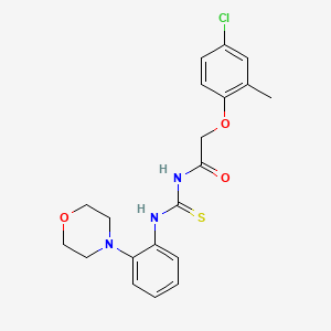 molecular formula C20H22ClN3O3S B3621522 2-(4-chloro-2-methylphenoxy)-N-({[2-(4-morpholinyl)phenyl]amino}carbonothioyl)acetamide 