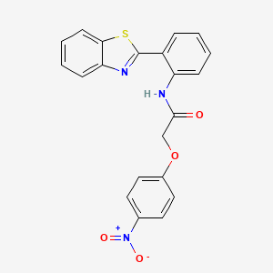 molecular formula C21H15N3O4S B3621555 N-[2-(1,3-benzothiazol-2-yl)phenyl]-2-(4-nitrophenoxy)acetamide 