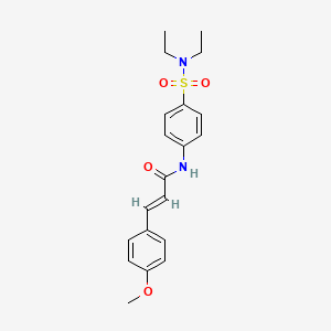 molecular formula C20H24N2O4S B3621570 (2E)-N-[4-(diethylsulfamoyl)phenyl]-3-(4-methoxyphenyl)prop-2-enamide 