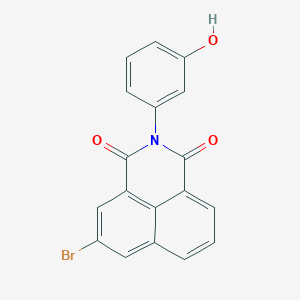 molecular formula C18H10BrNO3 B3621608 5-bromo-2-(3-hydroxyphenyl)-1H-benzo[de]isoquinoline-1,3(2H)-dione 