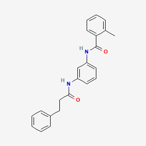 2-methyl-N-{3-[(3-phenylpropanoyl)amino]phenyl}benzamide