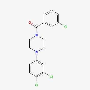 molecular formula C17H15Cl3N2O B3621625 4-(3,4-Dichlorophenyl)piperazinyl 3-chlorophenyl ketone 