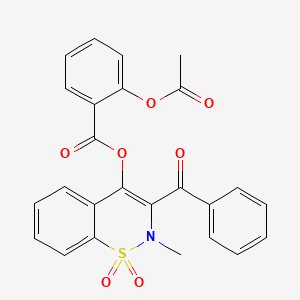 3-BENZOYL-2-METHYL-1,1-DIOXIDO-2H-1,2-BENZOTHIAZIN-4-YL 2-ACETOXYBENZOATE