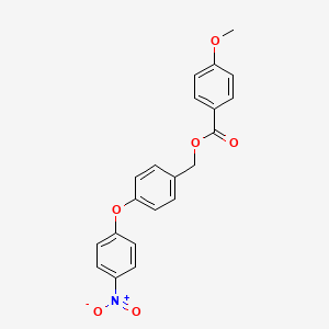 molecular formula C21H17NO6 B3621630 4-(4-nitrophenoxy)benzyl 4-methoxybenzoate 