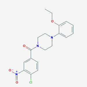 molecular formula C19H20ClN3O4 B3621666 1-(4-chloro-3-nitrobenzoyl)-4-(2-ethoxyphenyl)piperazine 