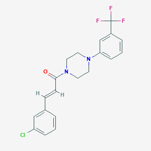 1-[3-(3-chlorophenyl)acryloyl]-4-[3-(trifluoromethyl)phenyl]piperazine