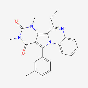 9-ethyl-12,14-dimethyl-17-(3-methylphenyl)-1,8,12,14-tetrazatetracyclo[8.7.0.02,7.011,16]heptadeca-2,4,6,8,10,16-hexaene-13,15-dione