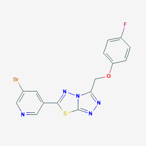 6-(5-Bromo-3-pyridinyl)-3-[(4-fluorophenoxy)methyl][1,2,4]triazolo[3,4-b][1,3,4]thiadiazole