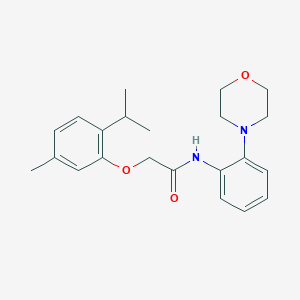 2-[5-methyl-2-(propan-2-yl)phenoxy]-N-[2-(morpholin-4-yl)phenyl]acetamide