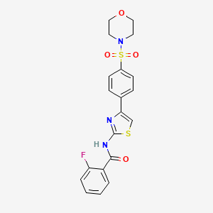 2-fluoro-N-{4-[4-(morpholin-4-ylsulfonyl)phenyl]-1,3-thiazol-2-yl}benzamide