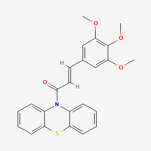 molecular formula C24H21NO4S B3621708 (2E)-1-(10H-phenothiazin-10-yl)-3-(3,4,5-trimethoxyphenyl)prop-2-en-1-one 