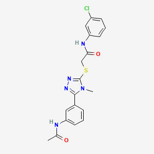 2-({5-[3-(acetylamino)phenyl]-4-methyl-4H-1,2,4-triazol-3-yl}sulfanyl)-N-(3-chlorophenyl)acetamide