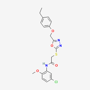 N-(5-chloro-2-methoxyphenyl)-2-[[5-[(4-ethylphenoxy)methyl]-1,3,4-oxadiazol-2-yl]sulfanyl]acetamide