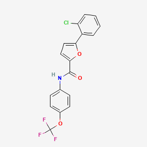 molecular formula C18H11ClF3NO3 B3621746 5-(2-chlorophenyl)-N-[4-(trifluoromethoxy)phenyl]furan-2-carboxamide 