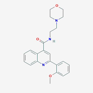 molecular formula C23H25N3O3 B3621783 2-(2-methoxyphenyl)-N-[2-(morpholin-4-yl)ethyl]quinoline-4-carboxamide 