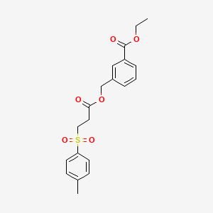 molecular formula C20H22O6S B3621797 ethyl 3-[({3-[(4-methylphenyl)sulfonyl]propanoyl}oxy)methyl]benzoate 