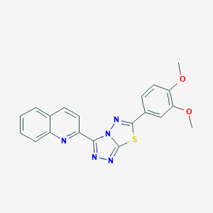 2-[6-(3,4-Dimethoxyphenyl)[1,2,4]triazolo[3,4-b][1,3,4]thiadiazol-3-yl]quinoline