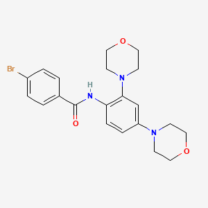 molecular formula C21H24BrN3O3 B3621814 4-bromo-N-(2,4-dimorpholin-4-ylphenyl)benzamide 