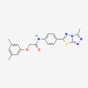 2-(3,5-dimethylphenoxy)-N-[4-(3-methyl[1,2,4]triazolo[3,4-b][1,3,4]thiadiazol-6-yl)phenyl]acetamide