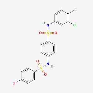 N-(4-{[(3-chloro-4-methylphenyl)amino]sulfonyl}phenyl)-4-fluorobenzenesulfonamide