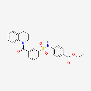 ethyl 4-[[3-(3,4-dihydro-2H-quinoline-1-carbonyl)phenyl]sulfonylamino]benzoate