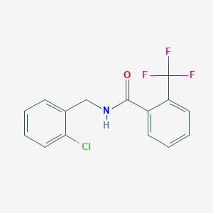 molecular formula C15H11ClF3NO B362184 N-[(2-chlorophenyl)methyl]-2-(trifluoromethyl)benzamide CAS No. 872213-82-6