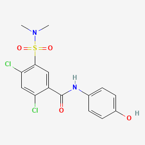 2,4-dichloro-5-(dimethylsulfamoyl)-N-(4-hydroxyphenyl)benzamide