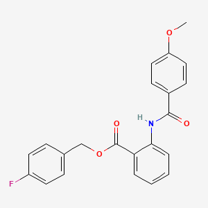 4-fluorobenzyl 2-[(4-methoxybenzoyl)amino]benzoate