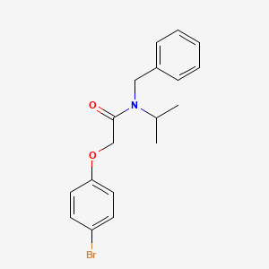 molecular formula C18H20BrNO2 B3621929 N-benzyl-2-(4-bromophenoxy)-N-isopropylacetamide 