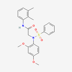 molecular formula C24H26N2O5S B3621947 N~2~-(2,4-dimethoxyphenyl)-N~1~-(2,3-dimethylphenyl)-N~2~-(phenylsulfonyl)glycinamide 