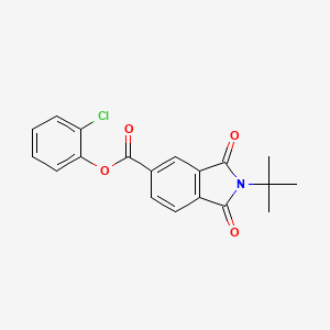 molecular formula C19H16ClNO4 B3621999 2-chlorophenyl 2-tert-butyl-1,3-dioxo-5-isoindolinecarboxylate 