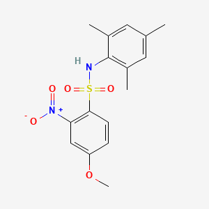 molecular formula C16H18N2O5S B3622040 N~1~-Mesityl-4-methoxy-2-nitro-1-benzenesulfonamide 