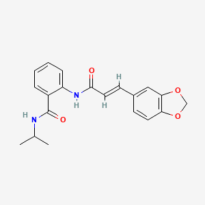 2-{[3-(1,3-benzodioxol-5-yl)acryloyl]amino}-N-isopropylbenzamide